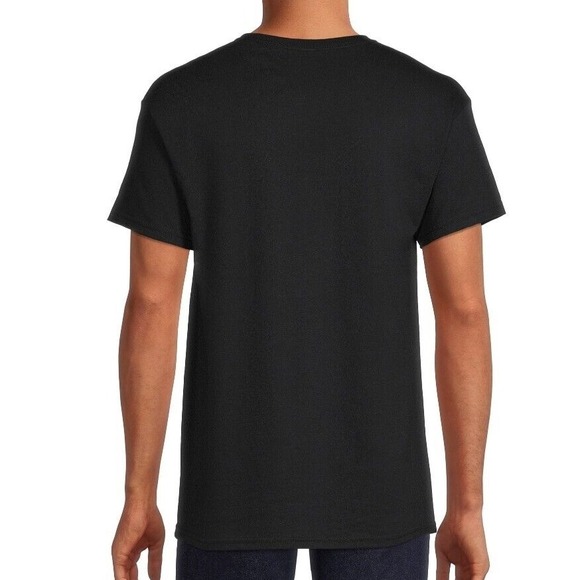 DC Films Black Adam Superhero Tee Shirt Size Large The Rock Black Yellow New - Picture 3 of 4